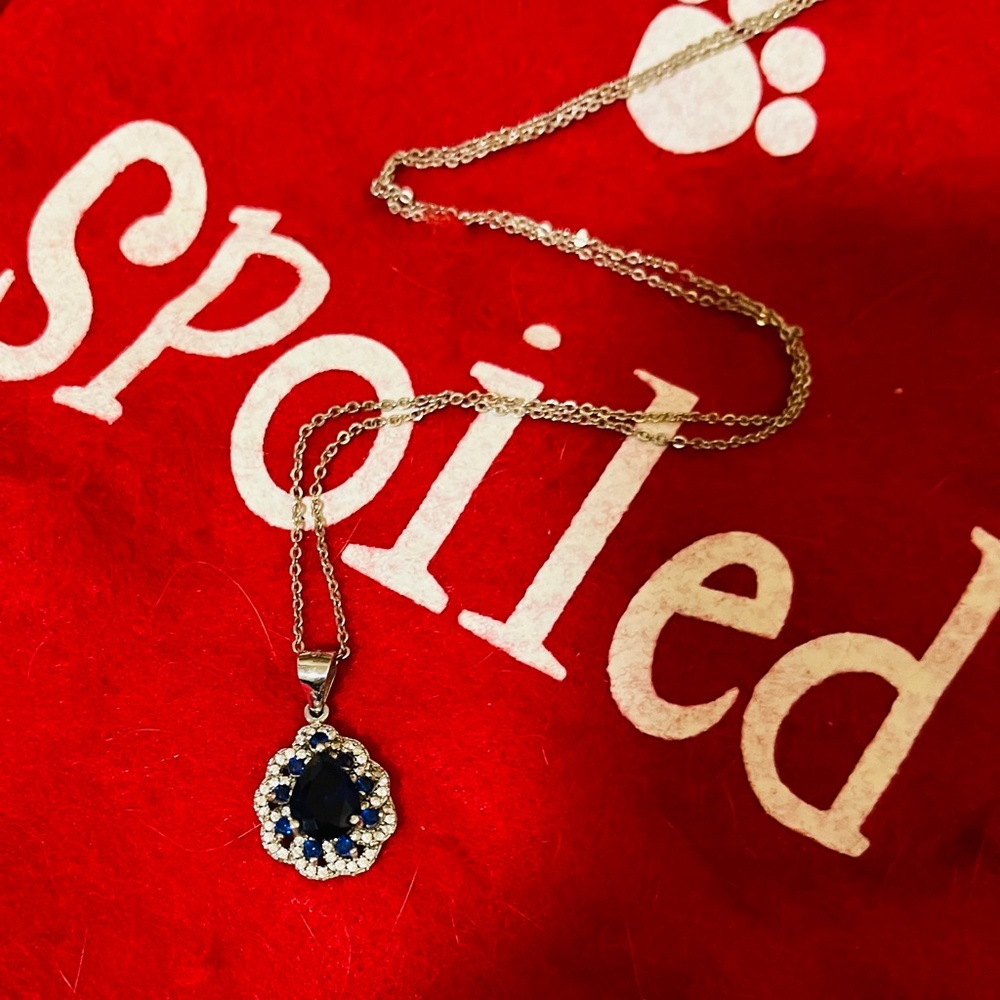 Beautiful Diana tribute charm. I believe it’s factory made Sapphires. - Picture 2 of 5